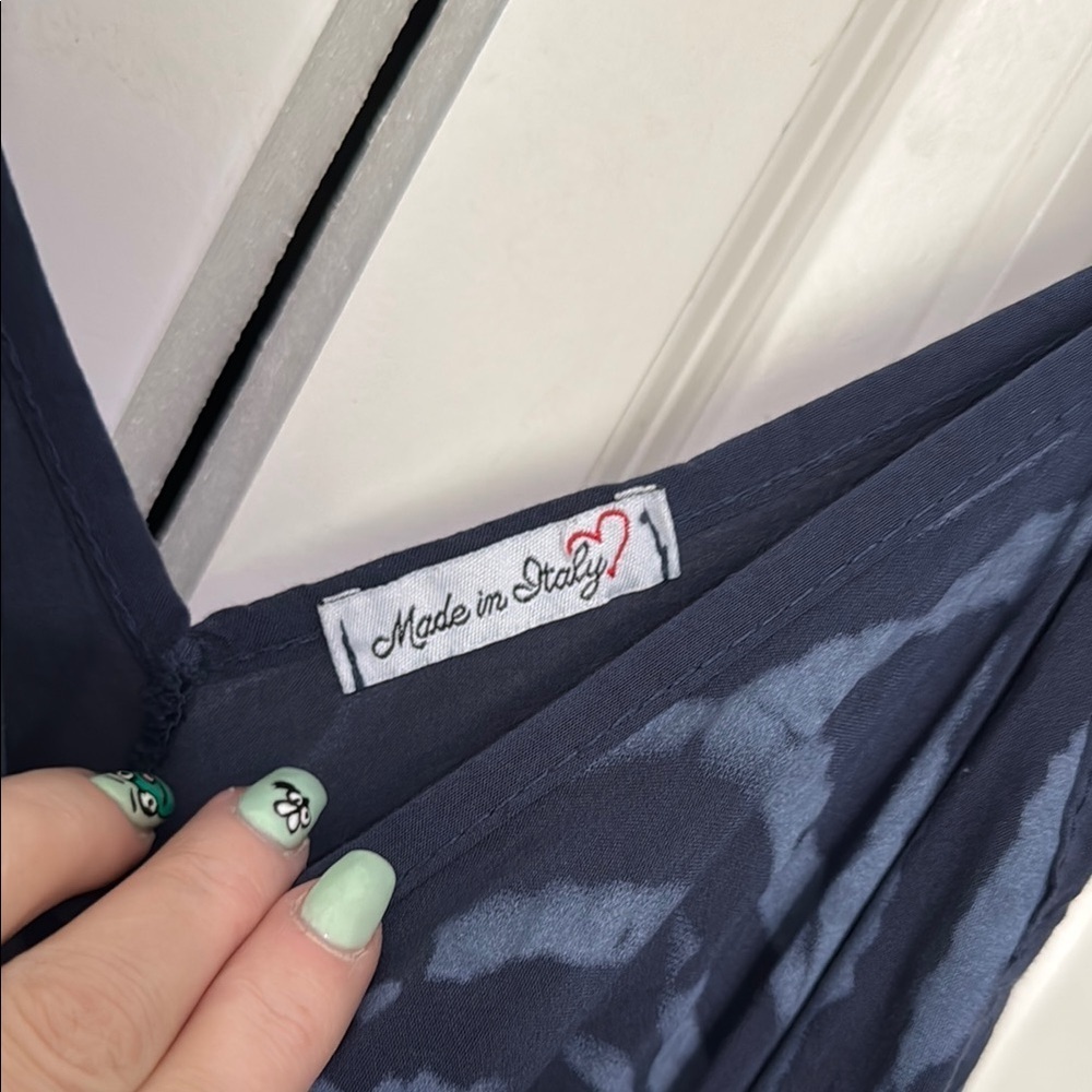 Elegant Blue Tie-Dye Women's Skirt - Picture 3 of 7